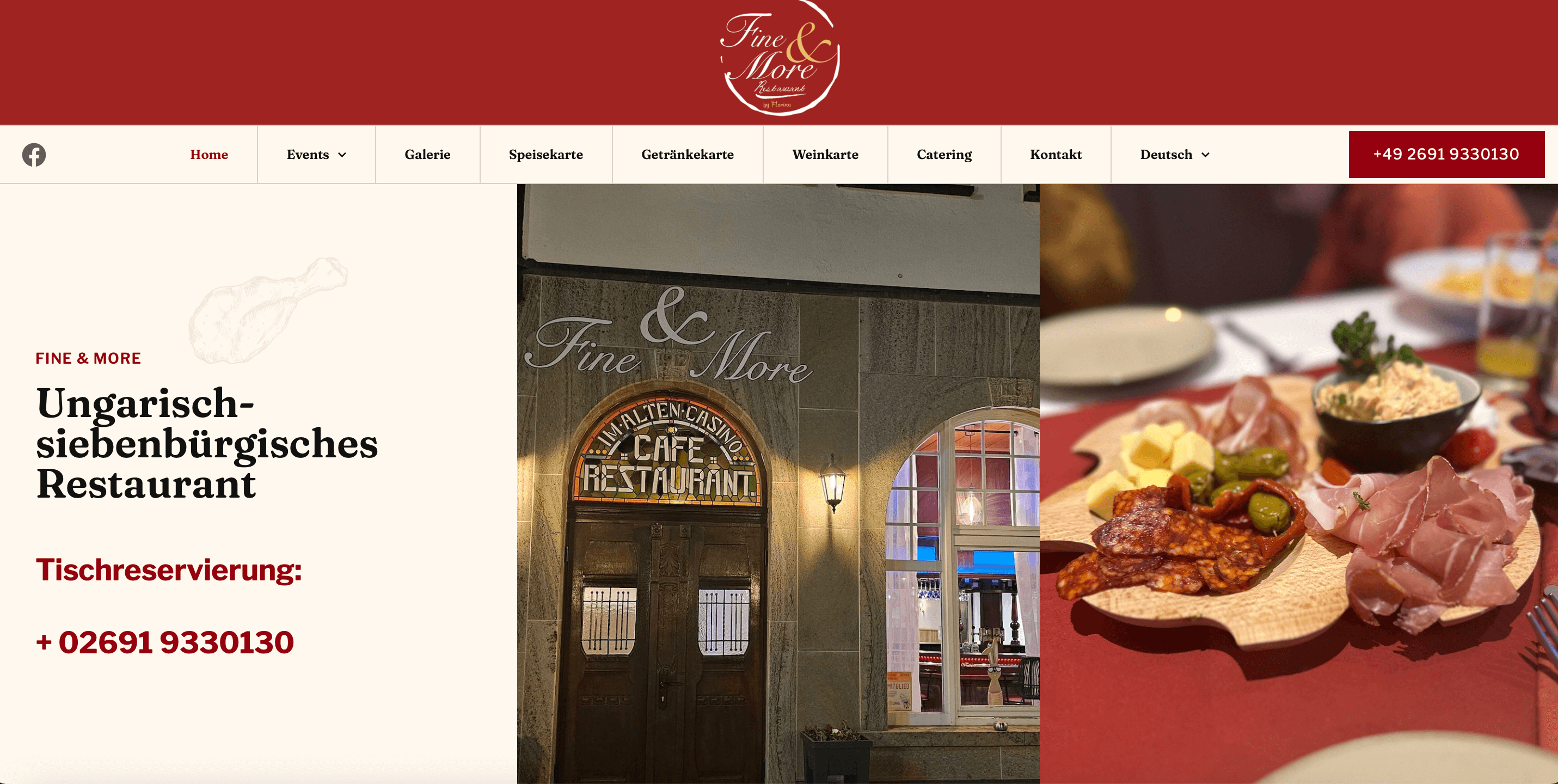 Fine & More Restaurant Website