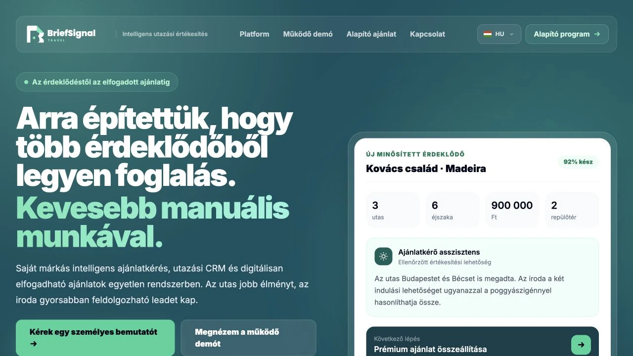 BriefSignal – Intelligent Travel Sales SaaS